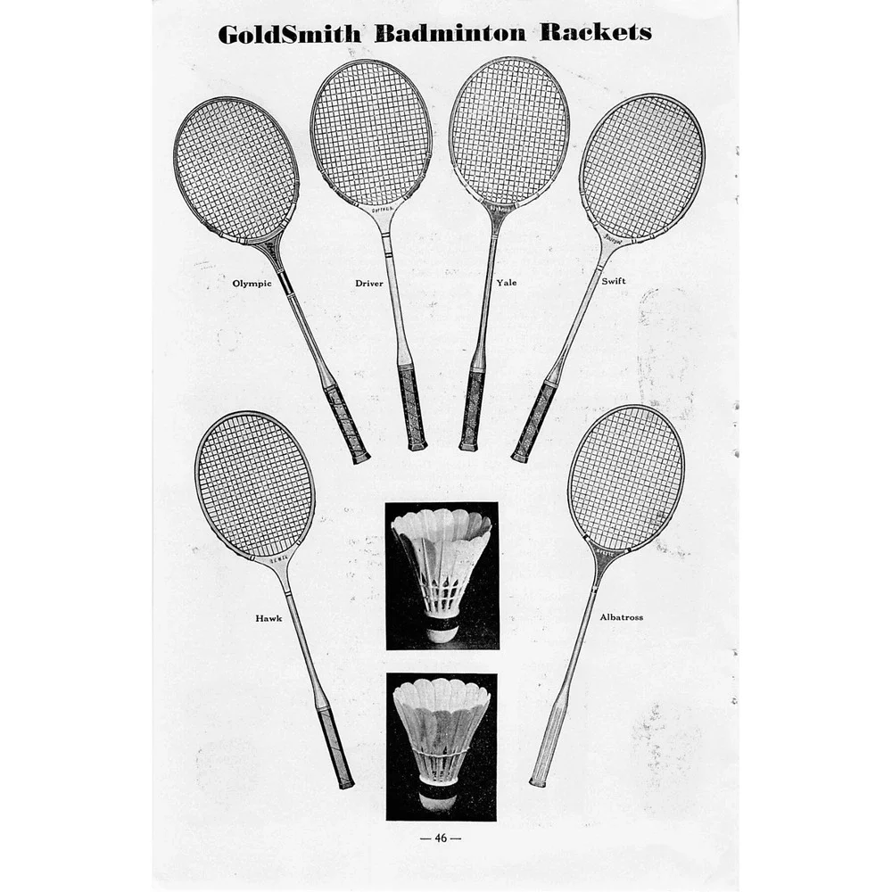 1939 VTG Print Ad Goldsmith Badminston Racket Yale Swift Albatross Boxing Glove